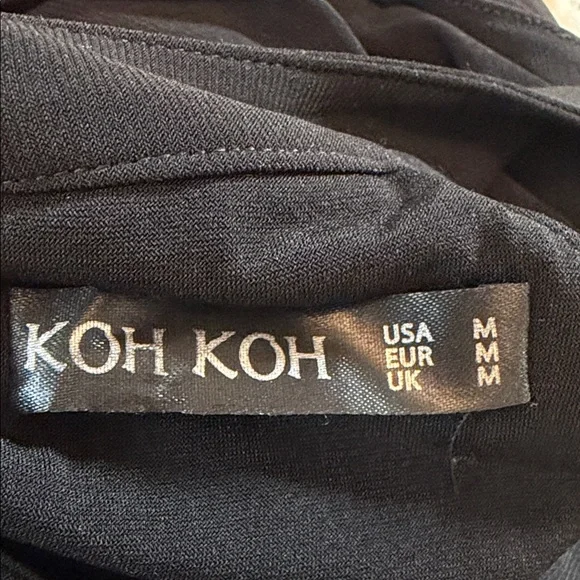 Koh Koh Size Medium Elegant Black Halter Sleeveless Maxi Dress - Picture 7 of 11